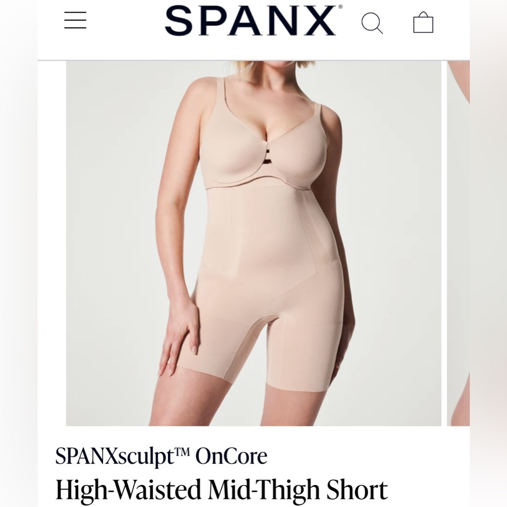 Spanx High-Waisted Short Shapewear S NWT